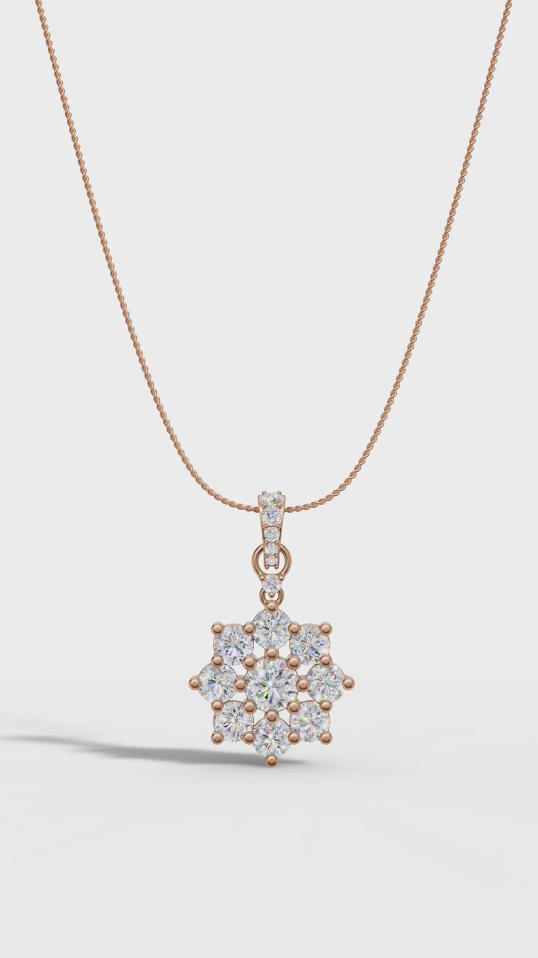 Dahila Diamond Cluster Pendant