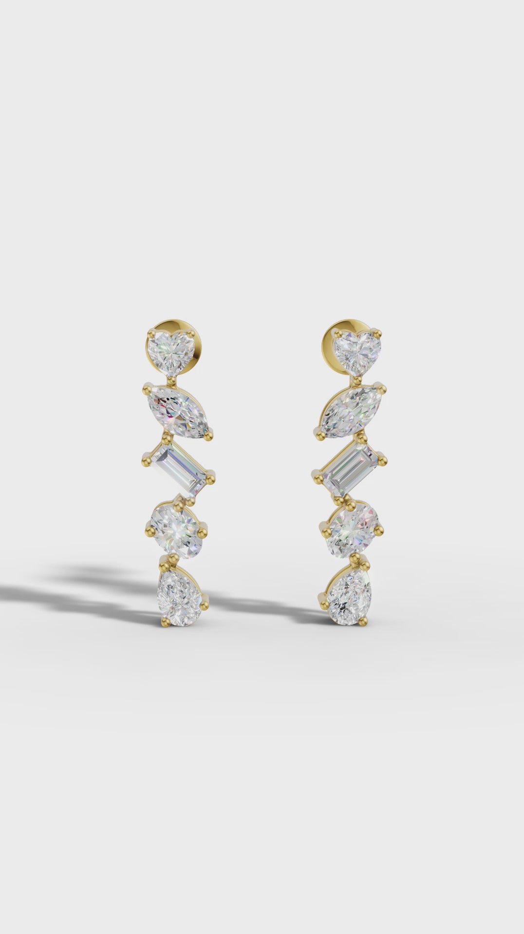 Multi-Cut Drop Earrings