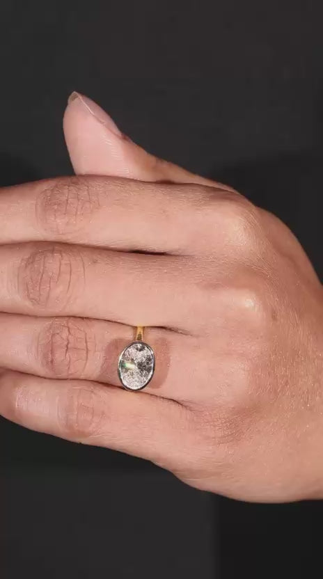 Aurora Bezel Oval Ring