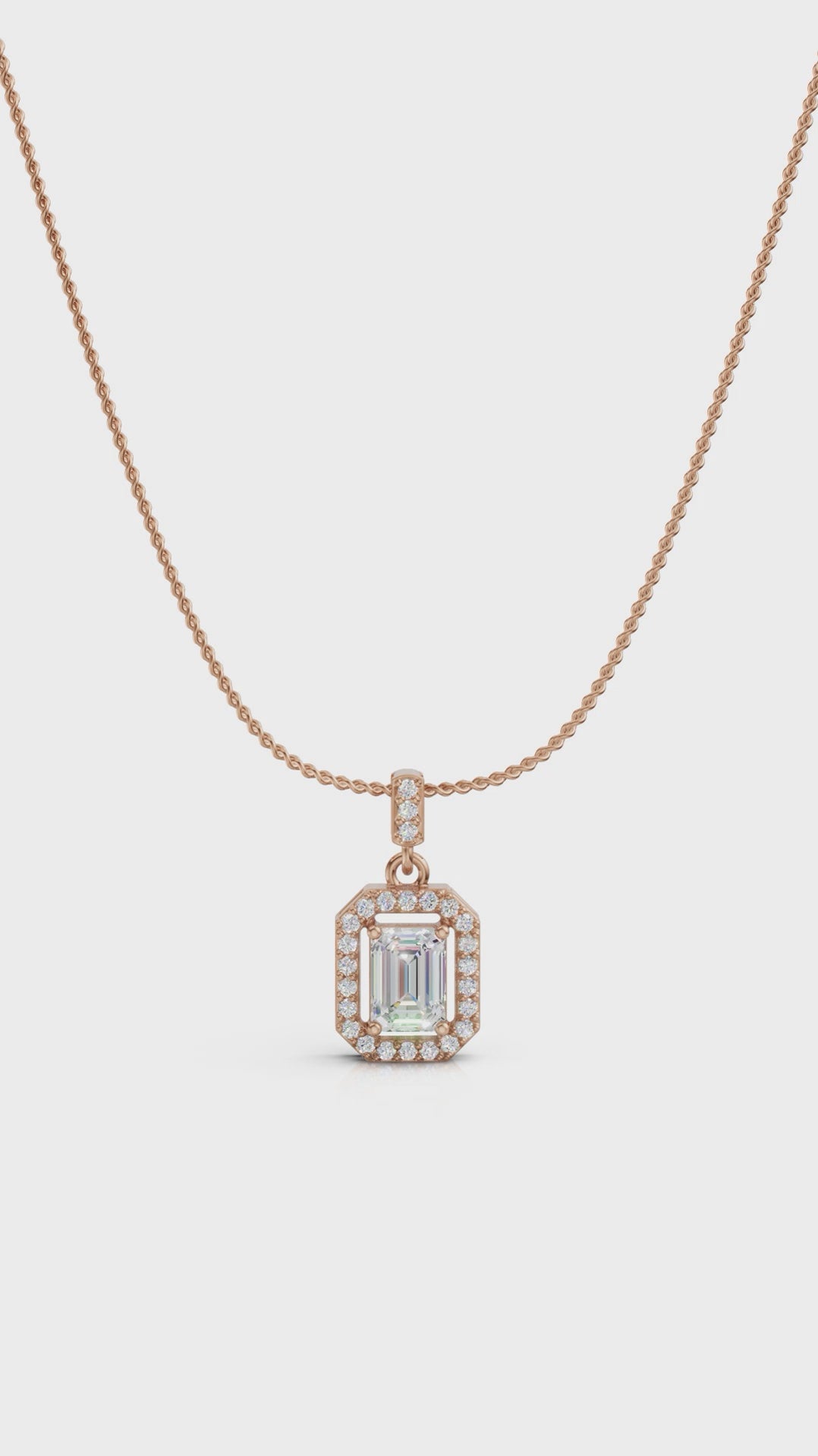 Luxe 1ct Emerald Cut Pendant