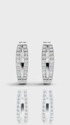 Two Line hoop Men Earrings