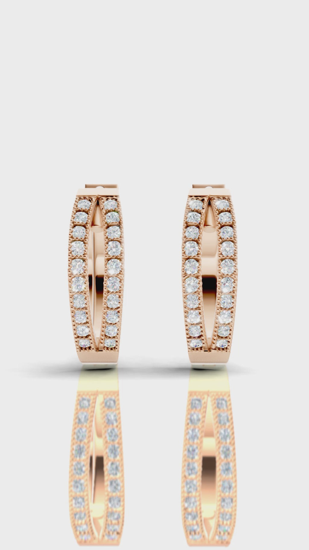 Two Line hoop Men Earrings