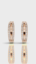 Two Line hoop Men Earrings