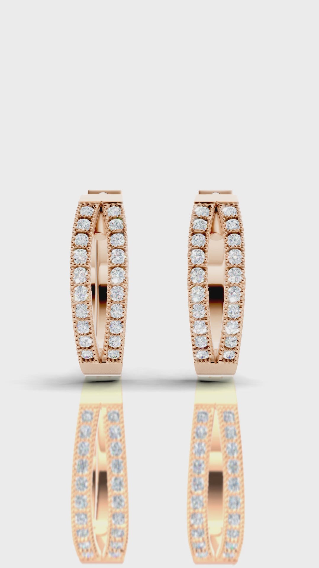 Two Line hoop Men Earrings