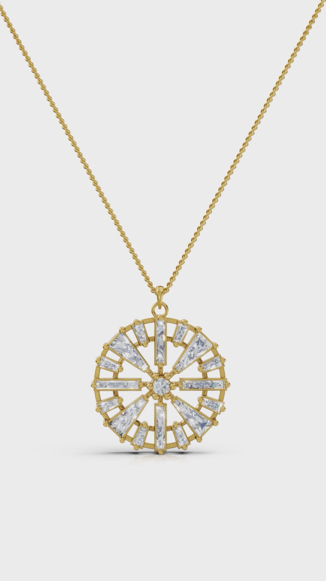 Lux Modernist Geometric Sun Pendant