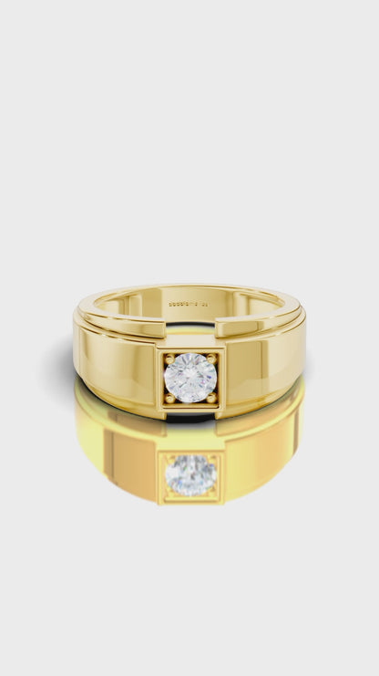 Citadel Round Men's Ring