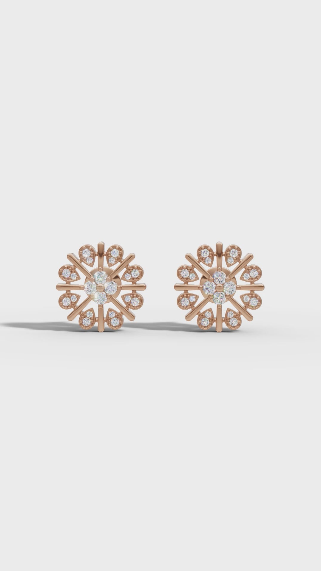 Sunburst Bloom Diamond Earrings