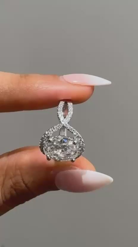 Infinity Glow Oval cut  Engagement Ring