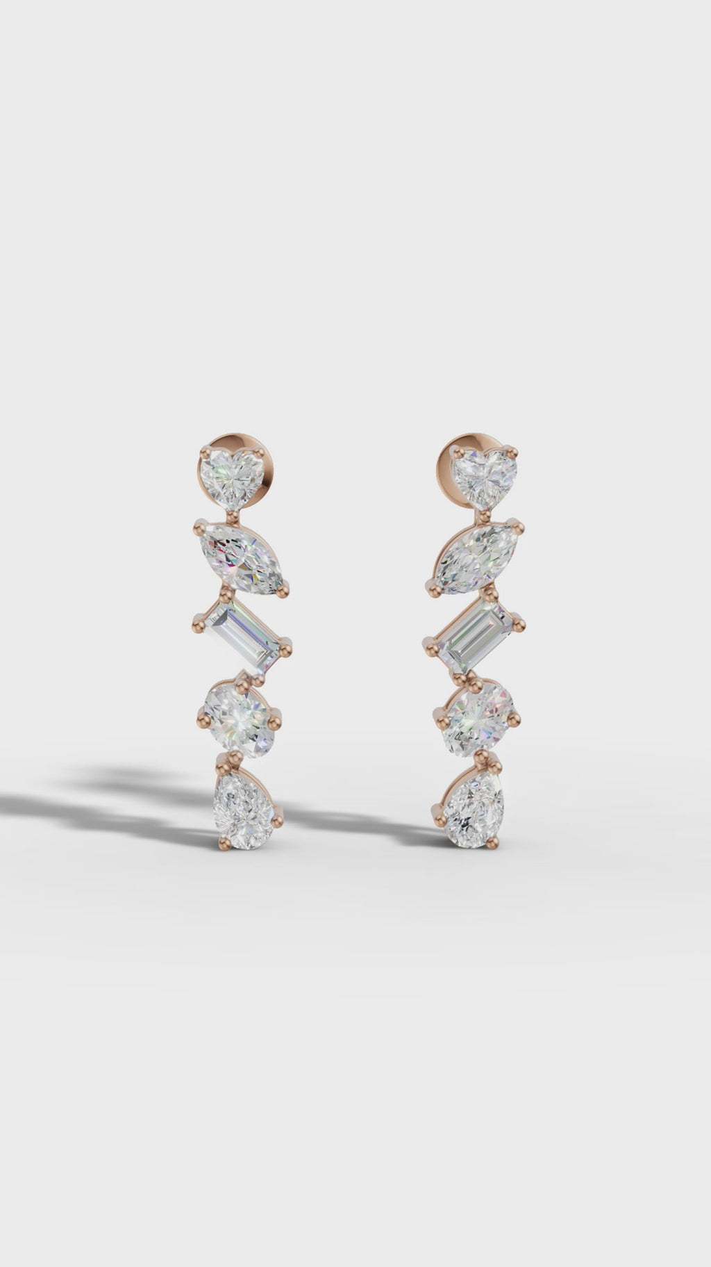 Multi-Cut Drop Earrings