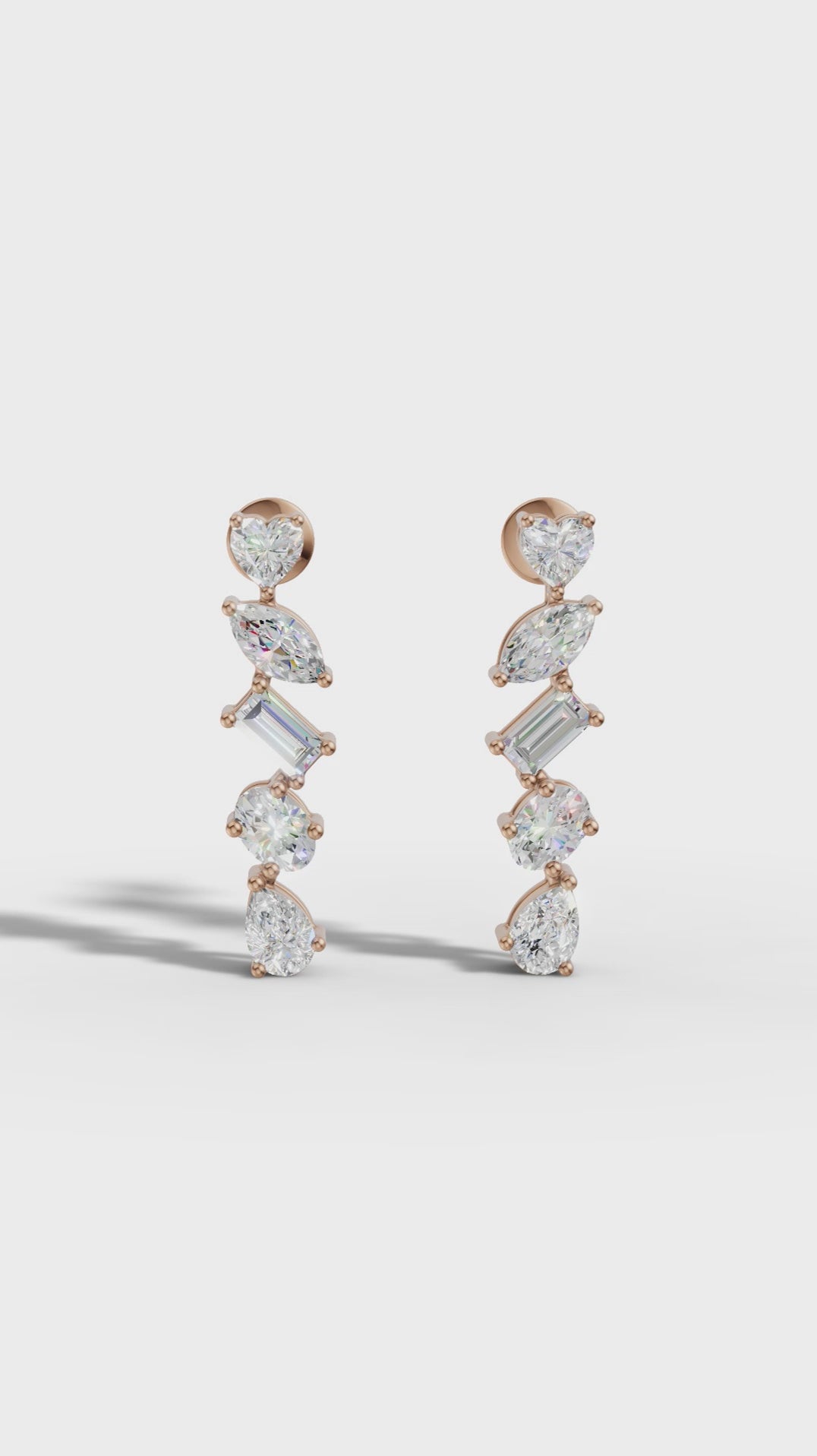 Multi-Cut Drop Earrings