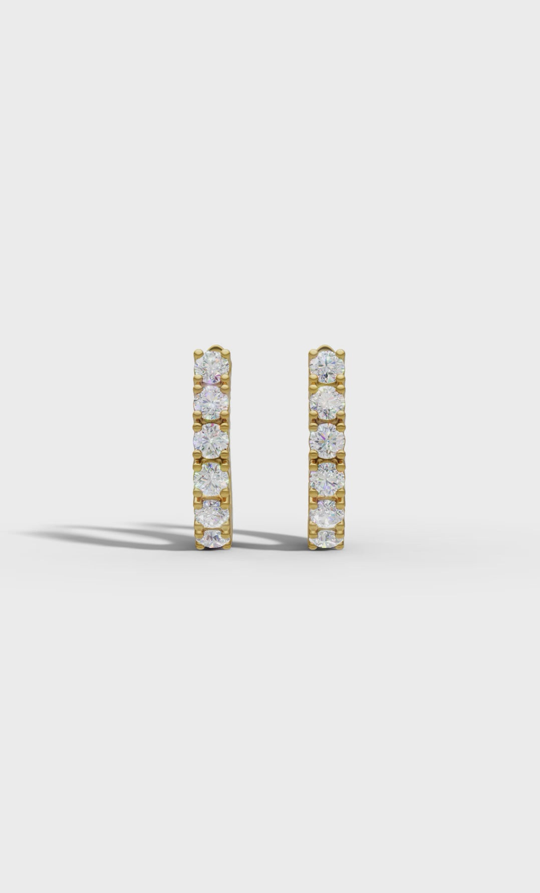 Brilliant Cut Diamond Huggie Hoops