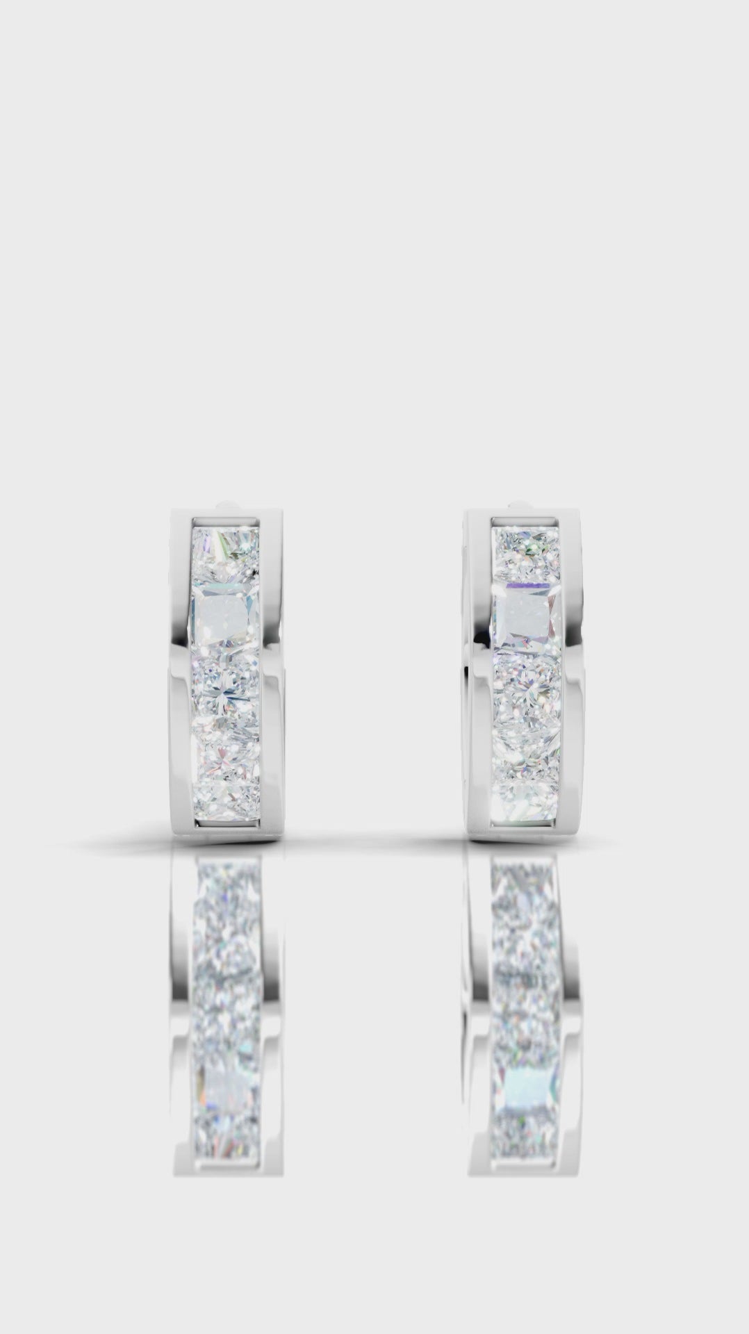 Princess Cuts Hoop Mens Earring
