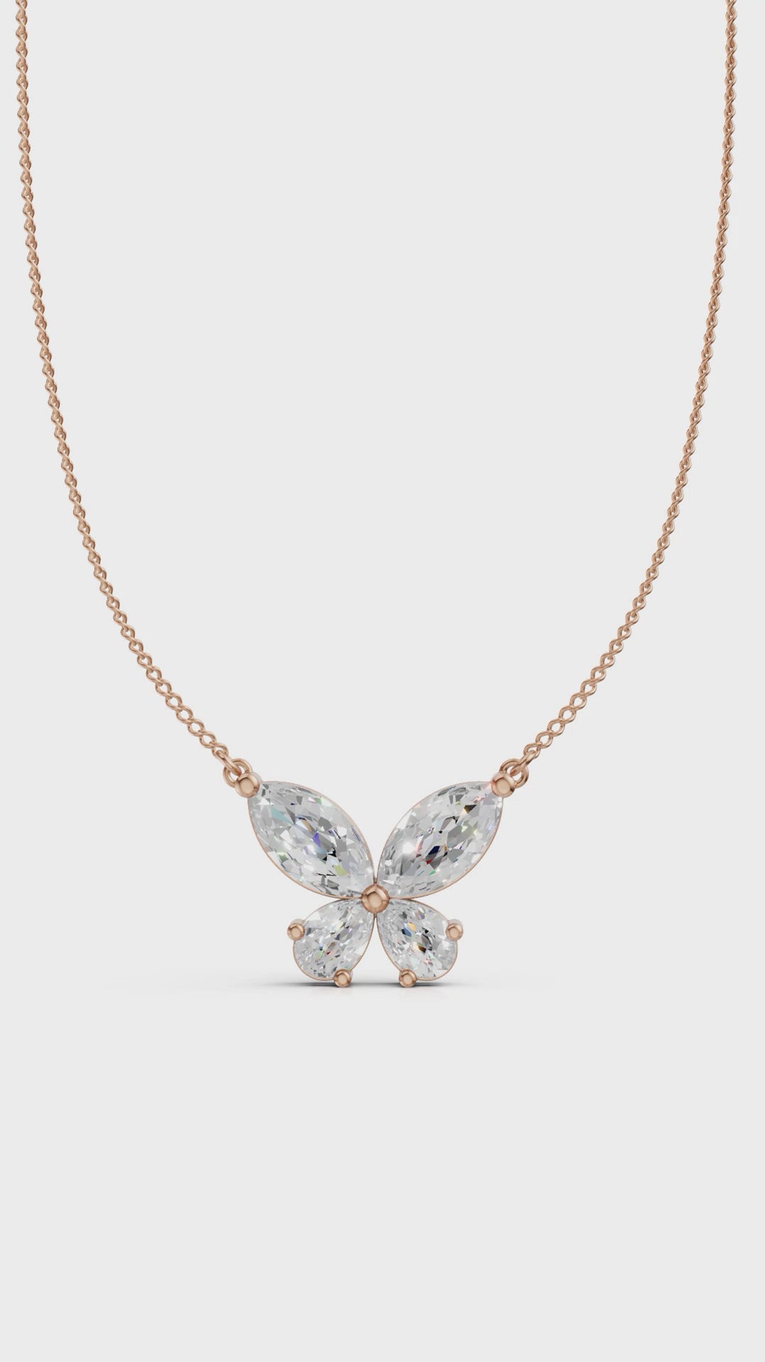 Flying Beauty Butterfly Elegant Marquise Cut Pendant