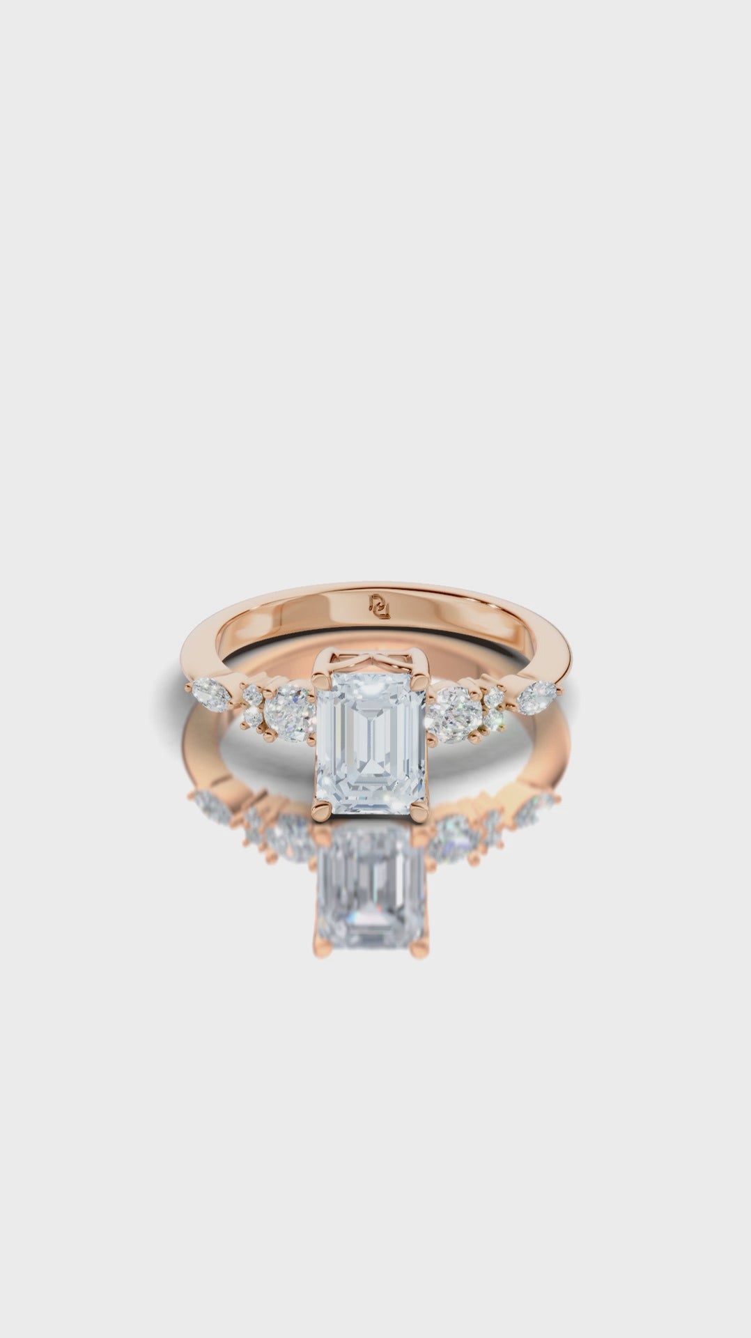 1.50ct Bespoke Emerald Cut Multi-Stone Diamond Ring