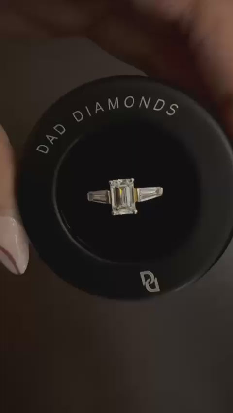 Emerald and Baguette cut Ring