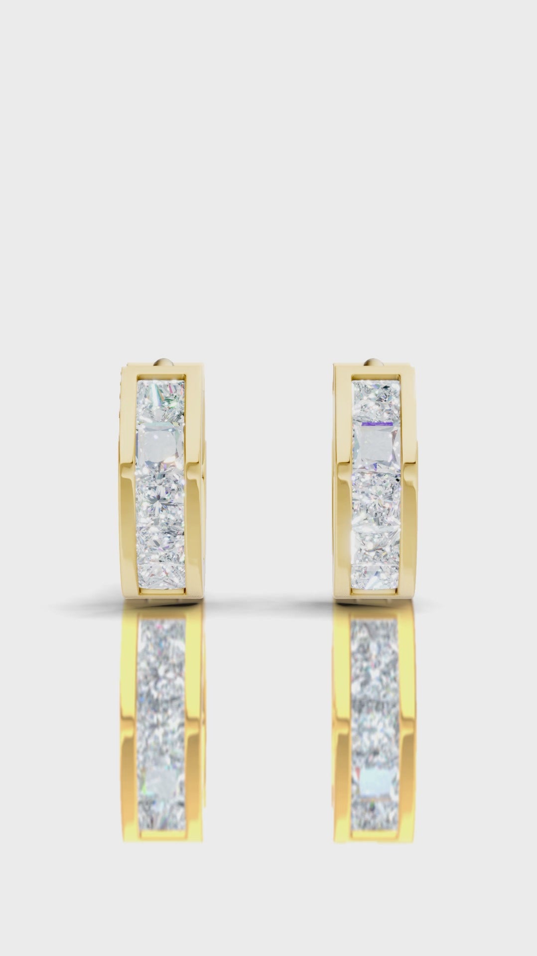 Princess Cuts Hoop Mens Earring