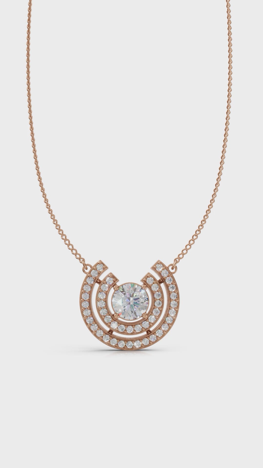 Good luck horseshoe Shape diamond pendant