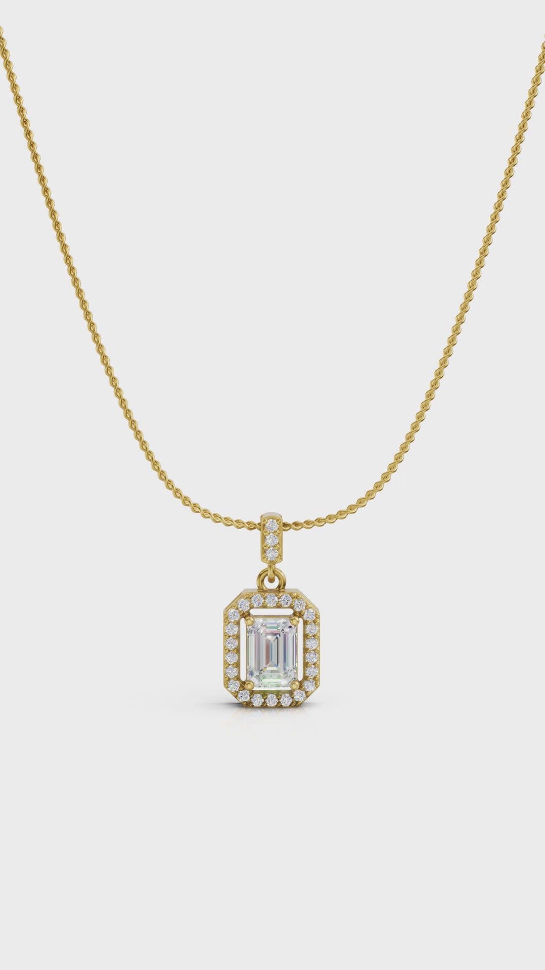 Luxe 1ct Emerald Cut Pendant