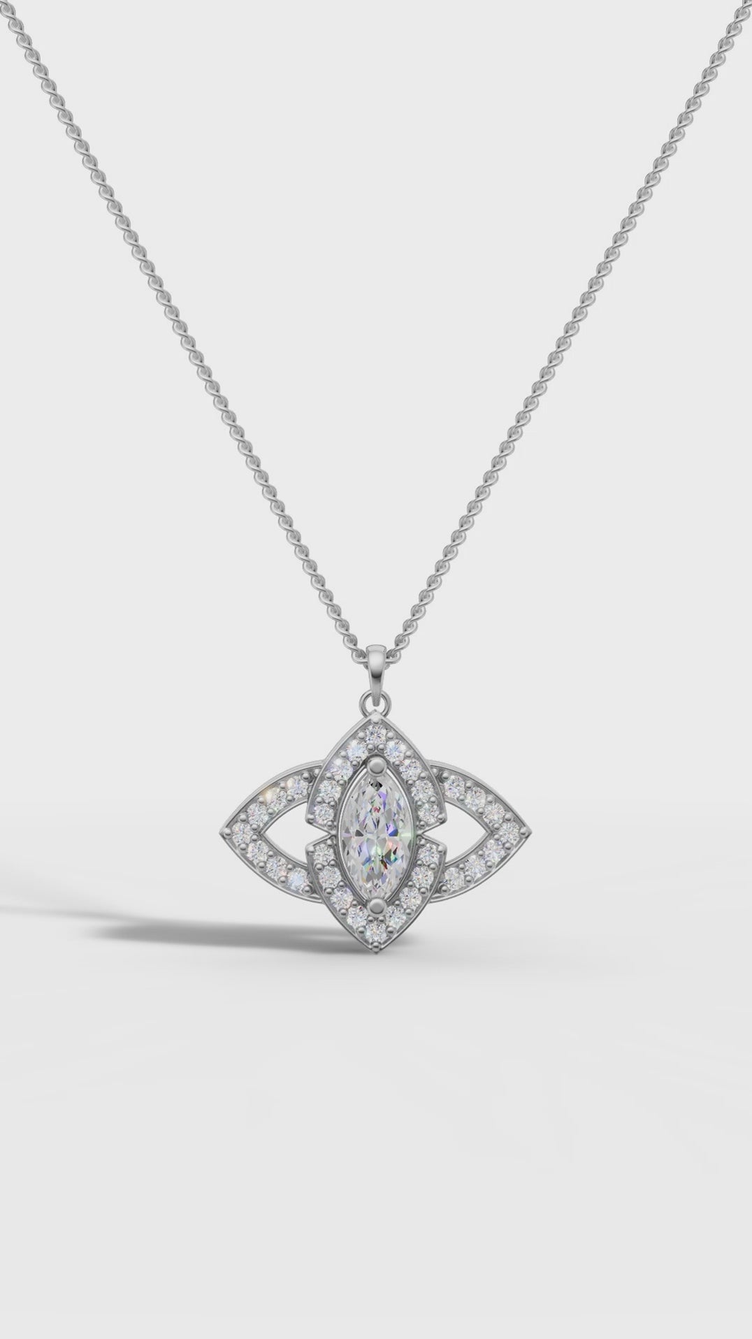 Halo evileye pear cut diamond Pendant