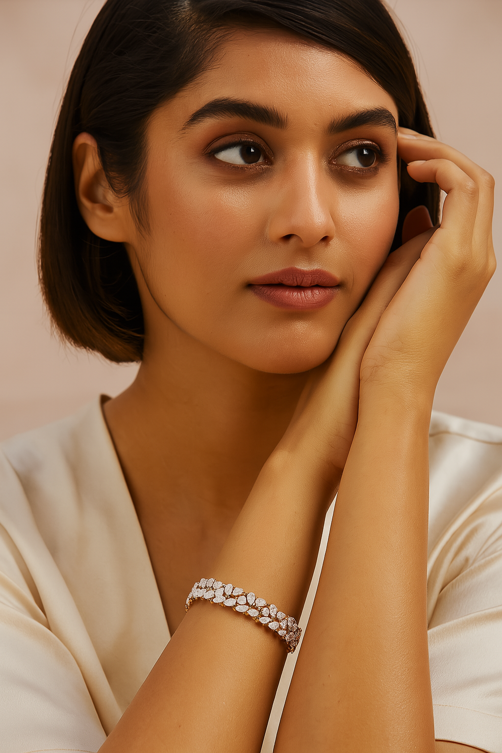 Elegant Pear Cut Tennis Bracelet