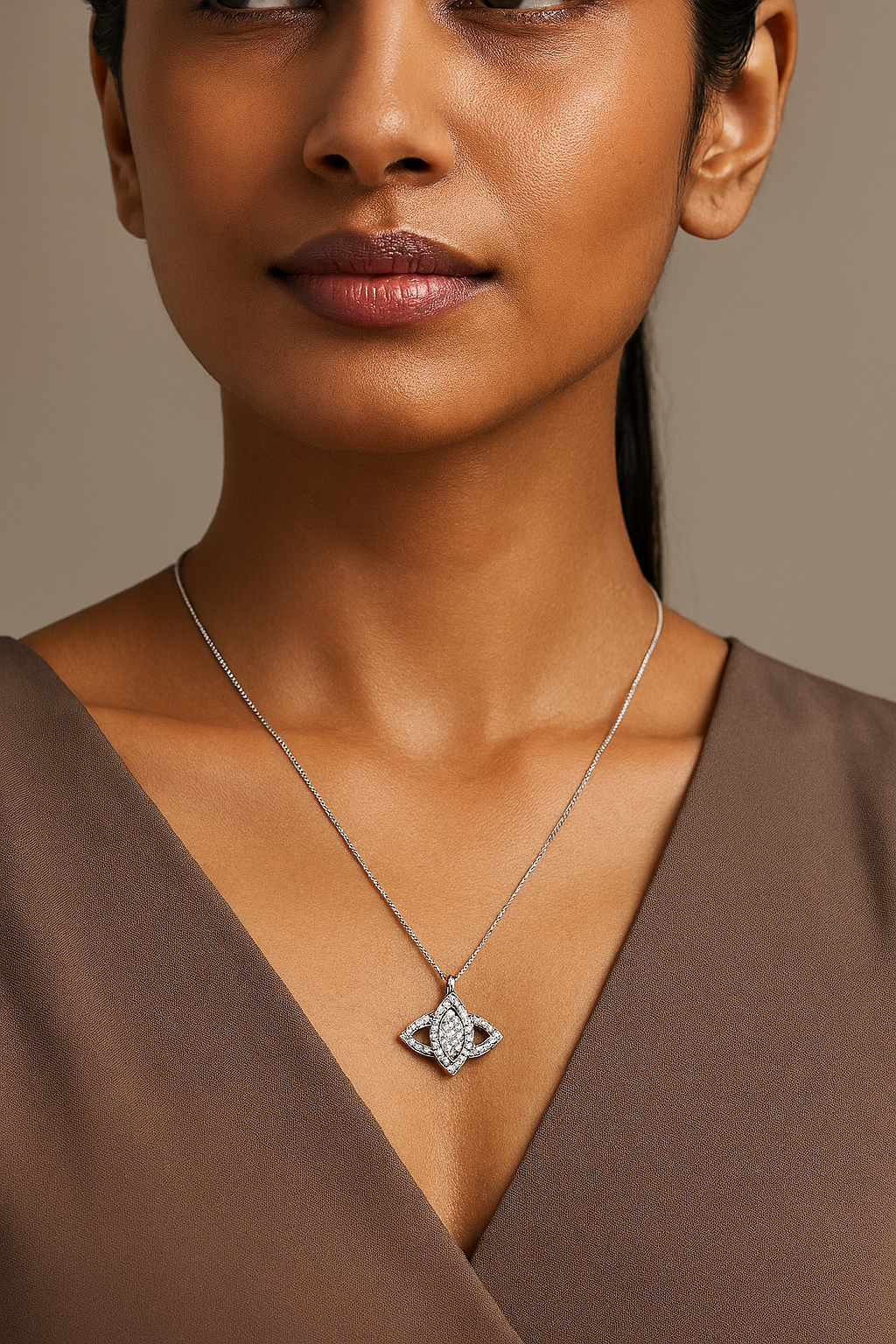 Halo evileye pear cut diamond Pendant