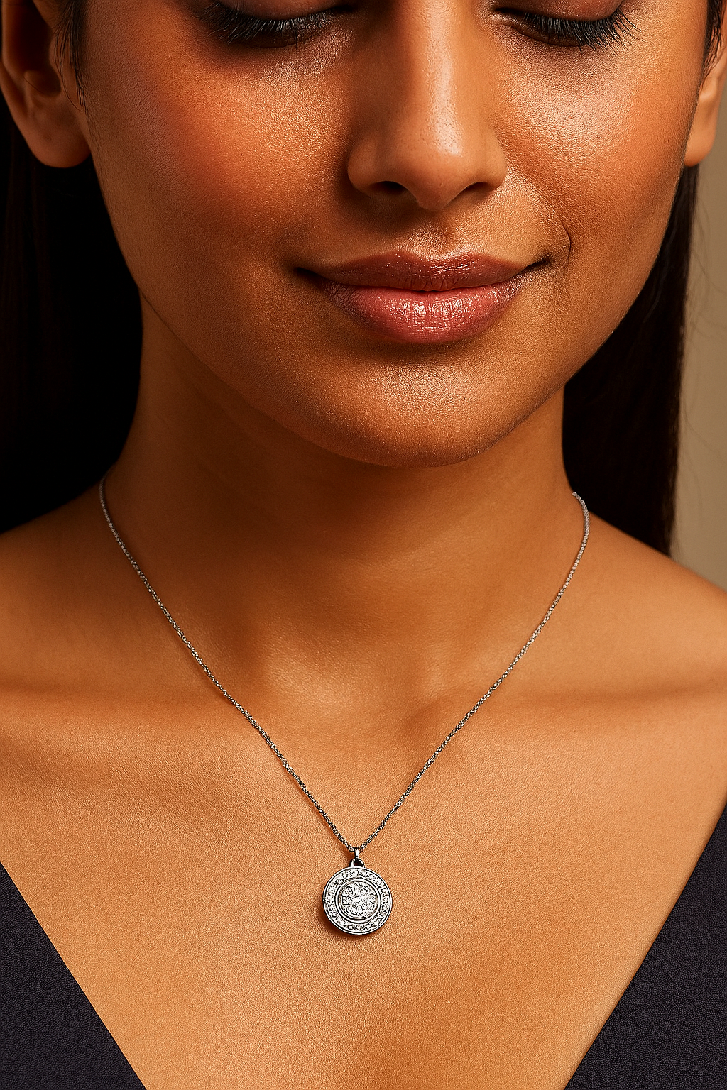 Celestial Halo Diamond Pendant
