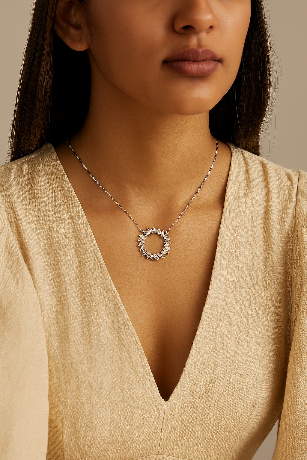 Circle Floral Burst Pendant