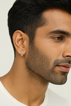 Two Line hoop Men's Earrings