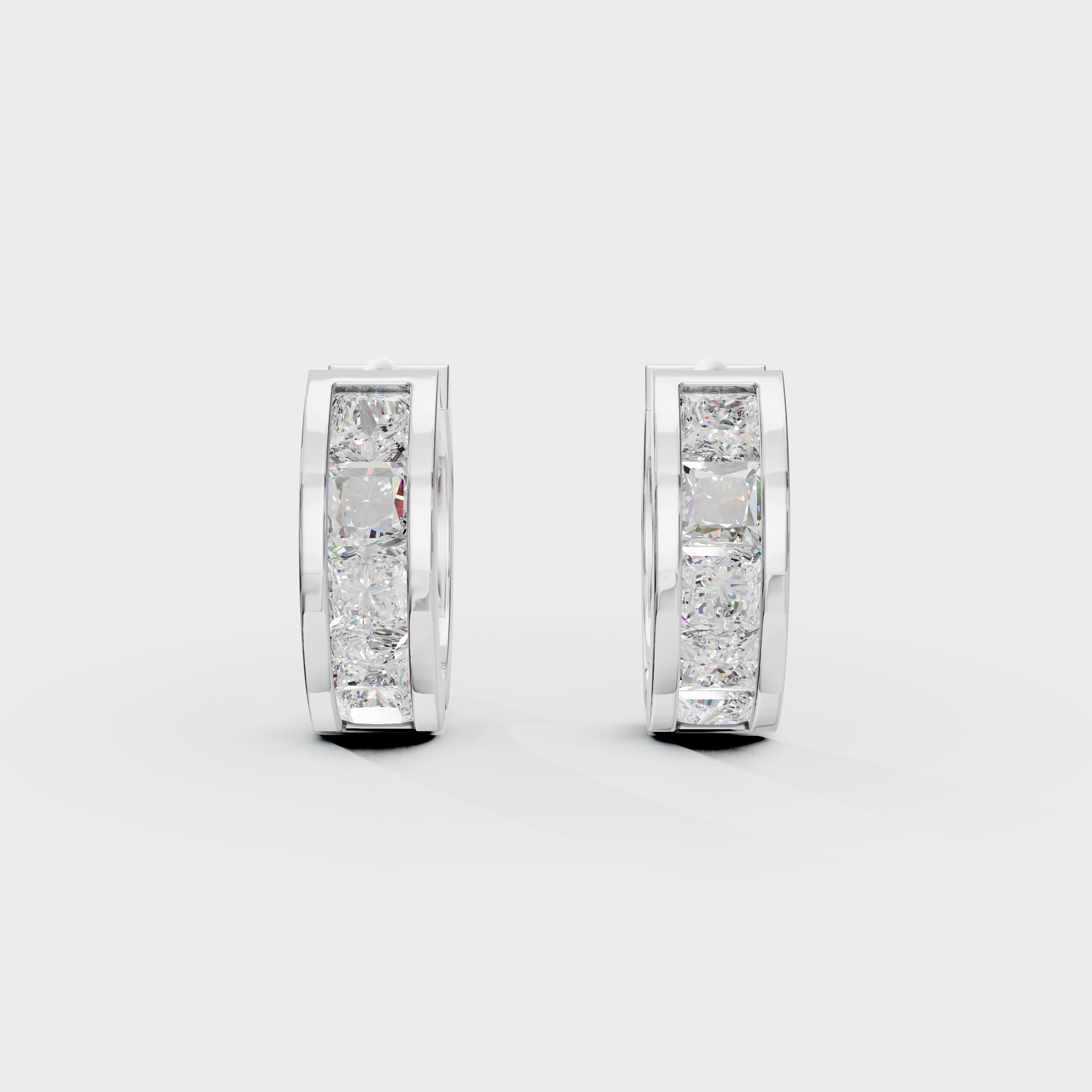 Princess Cuts Hoop Mens Earring