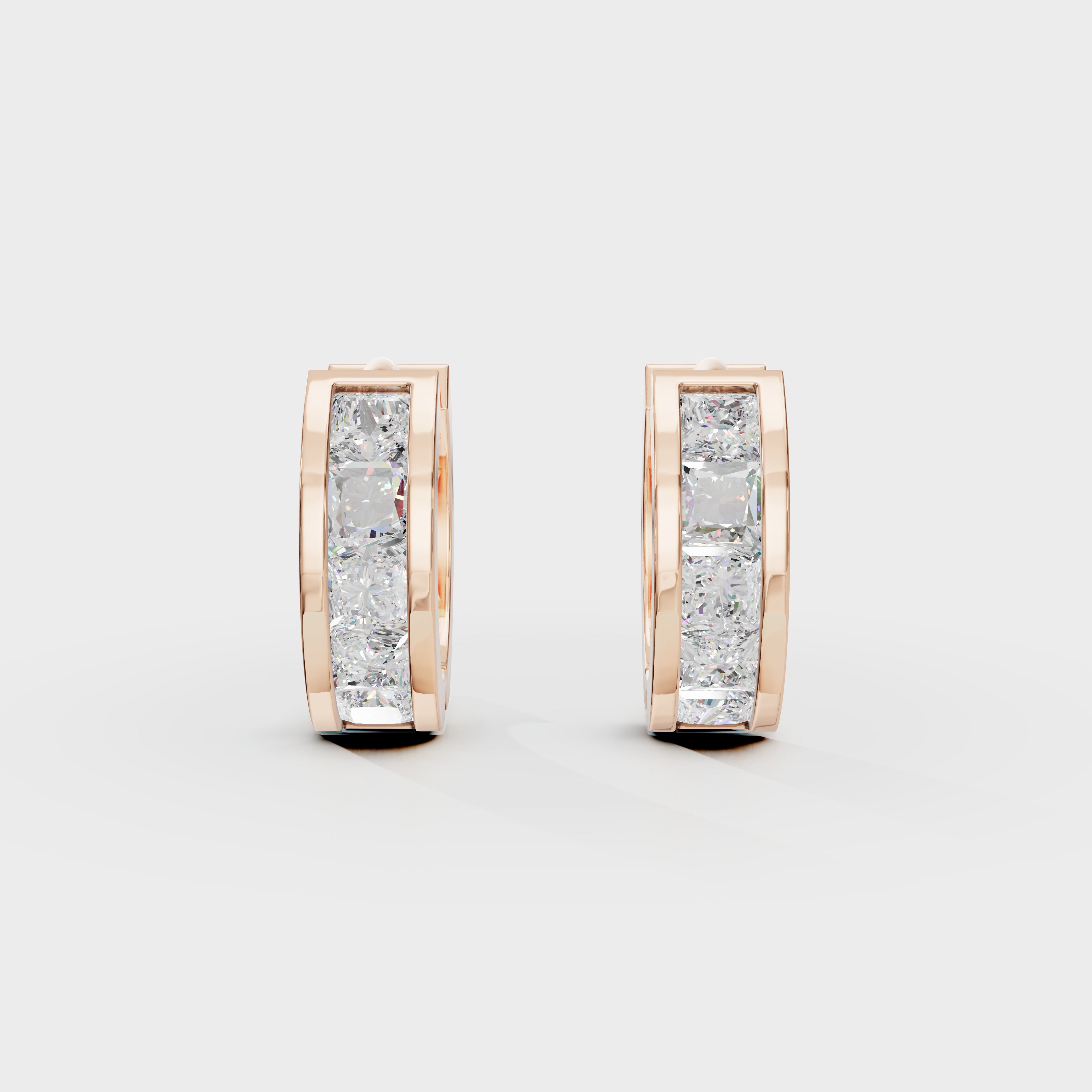 Princess Cuts Hoop Mens Earring