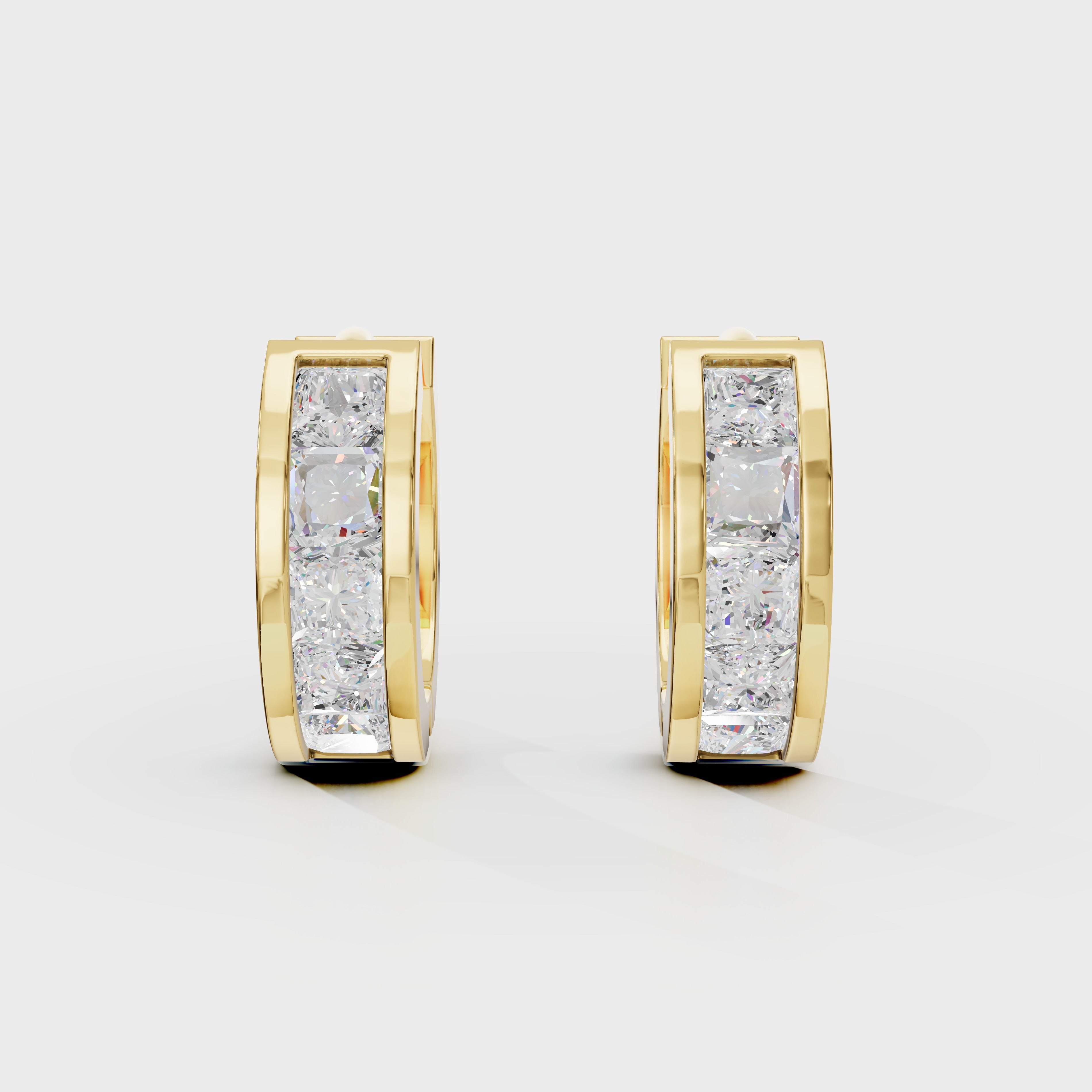 Princess Cuts Hoop Mens Earring