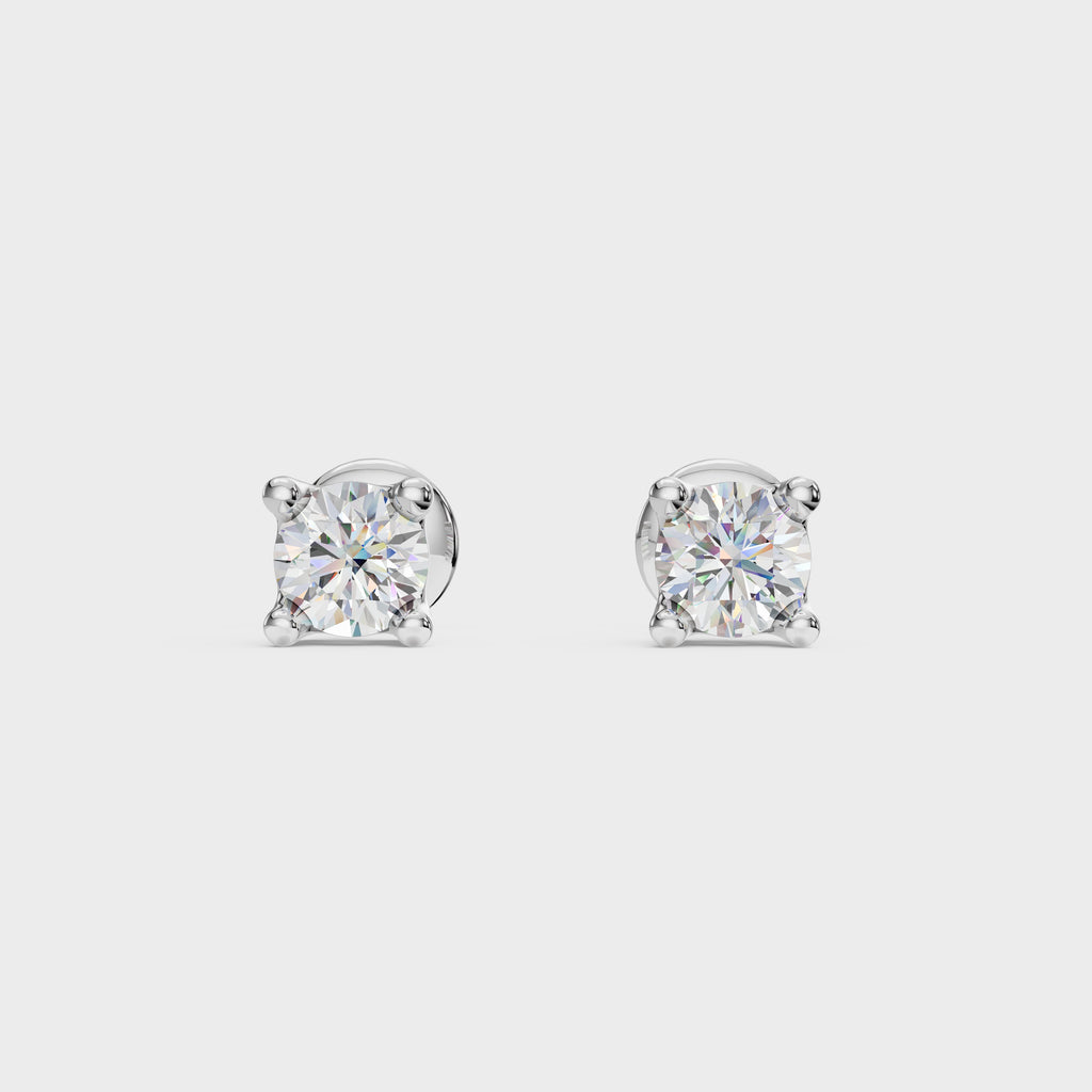 0.10 Classic Round Solitaire Stud For men