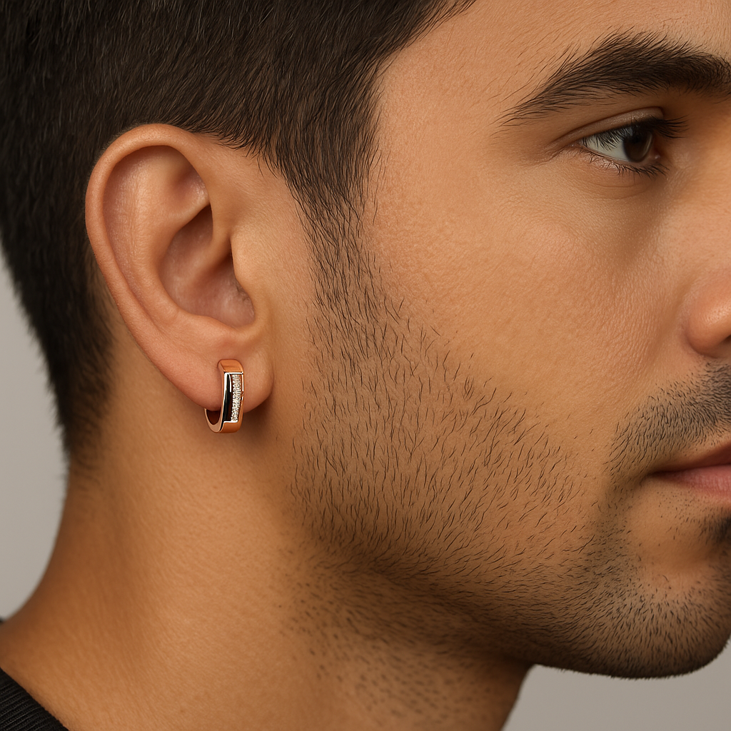 Torque Hoops Men's Earrings