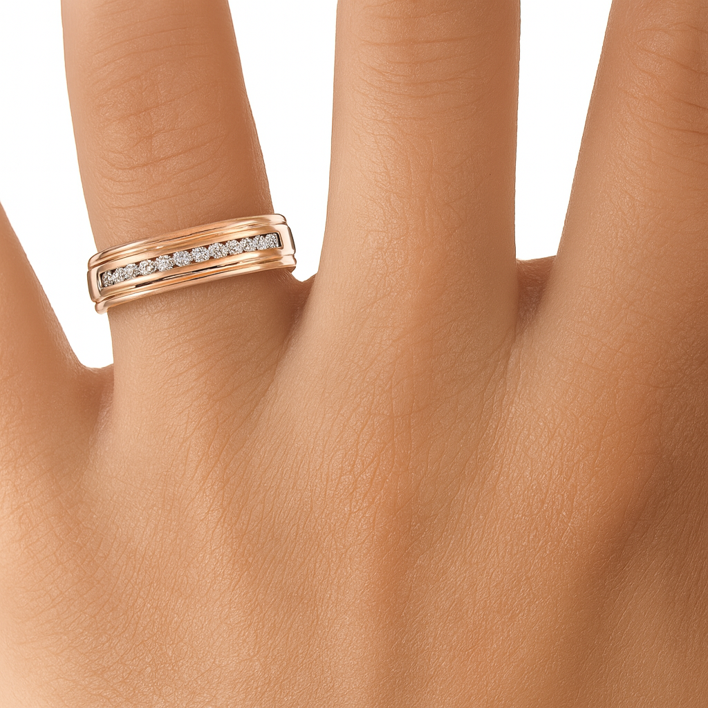 Round Glowline Men's Ring