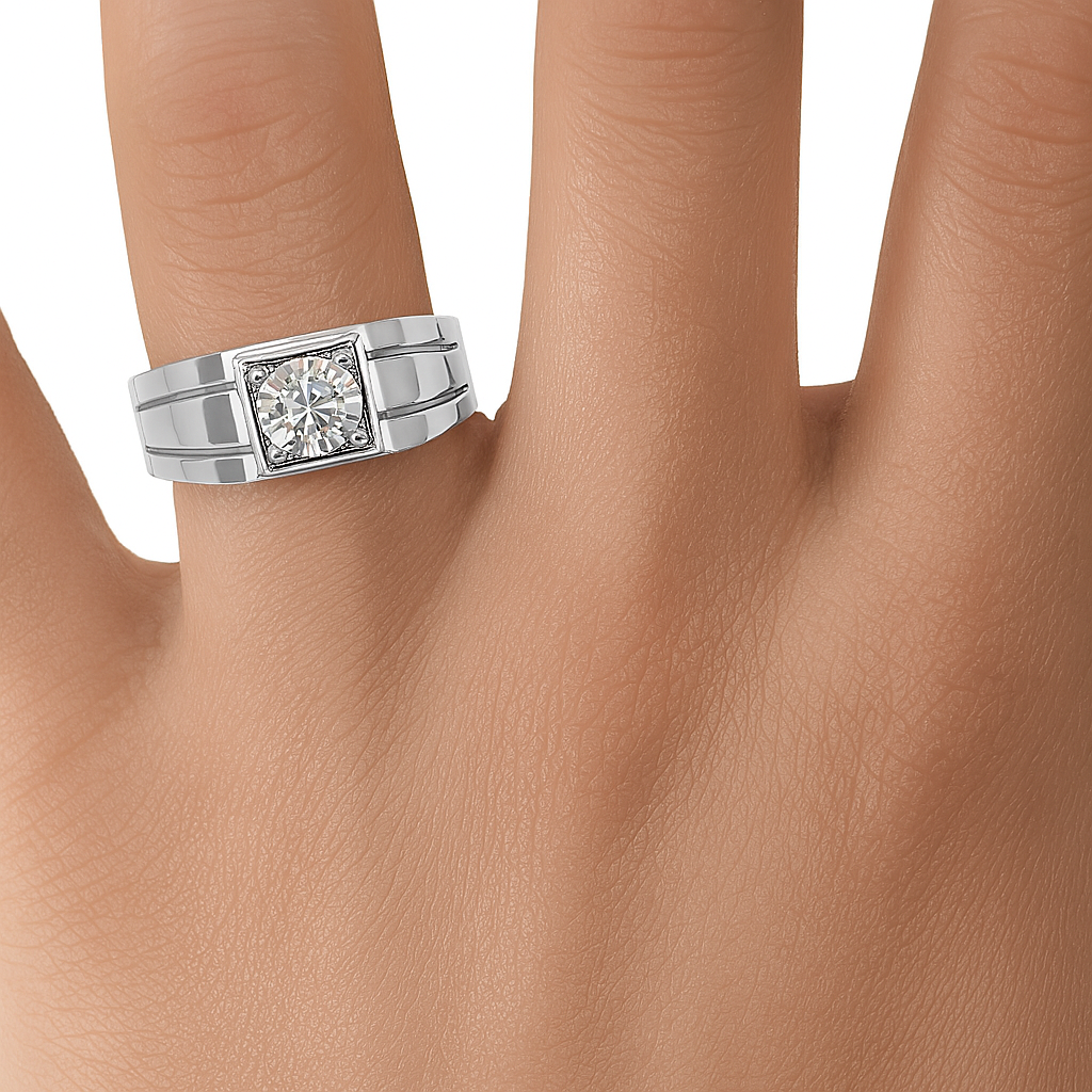 Helious Round Cut Men's Ring