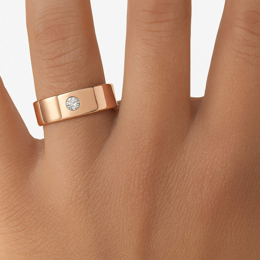 Glow Dot Round Men's Ring