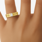 Pixie Emerald Men's Ring