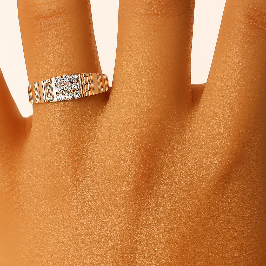Gridlock Fusion Round Ring
