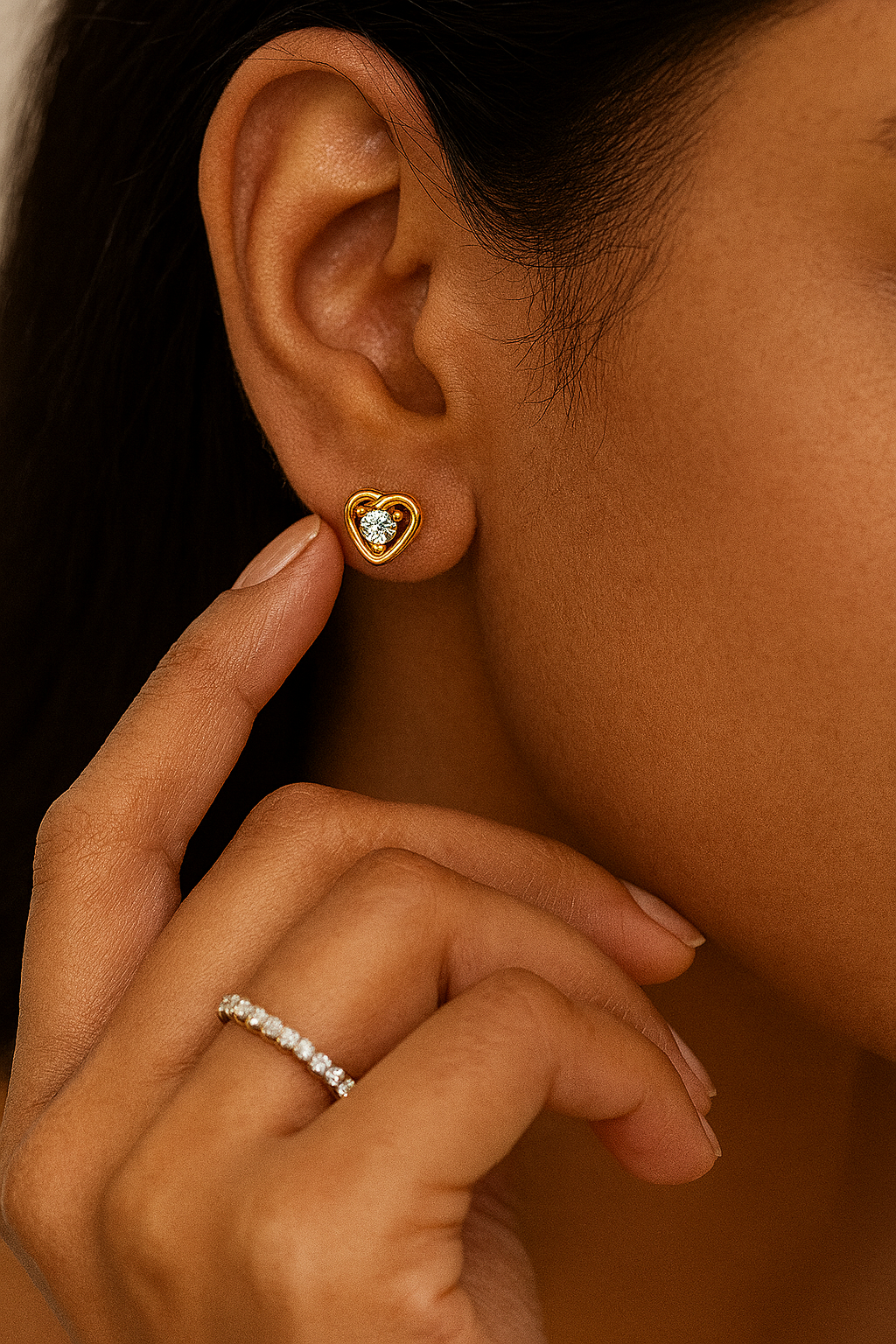 Diamond Knot Stud Earring