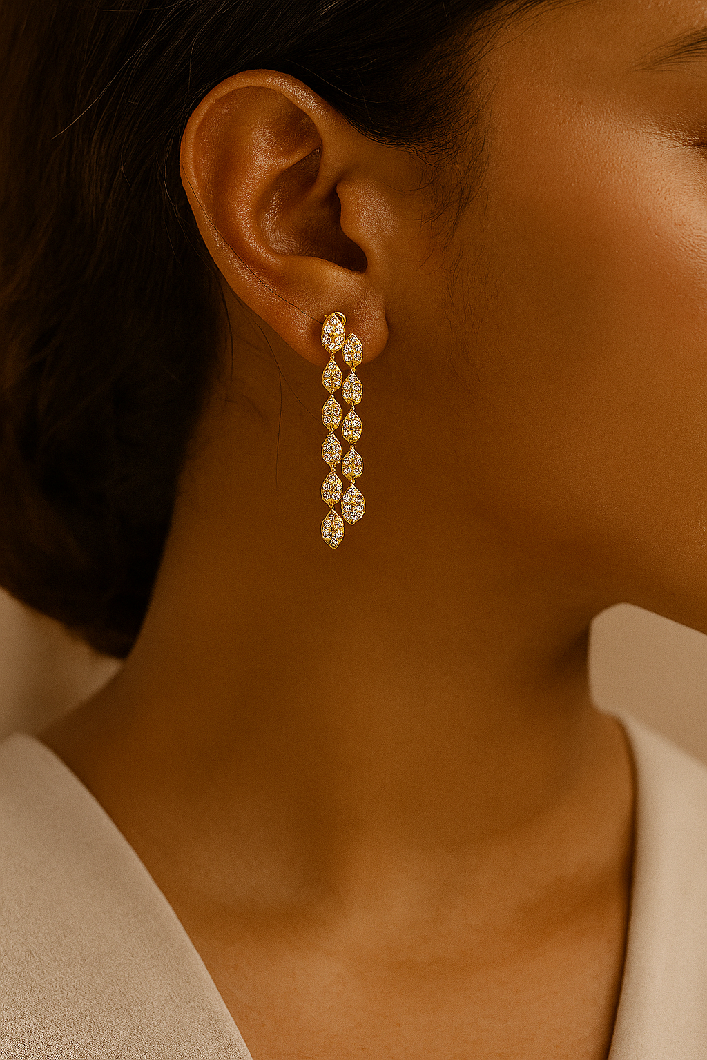 Waterfall Diamond Drop Earrings