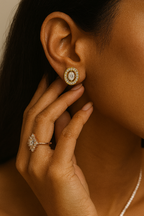 Diamond Aura Stud Earrings