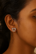 Halo Heart Dainty Studs