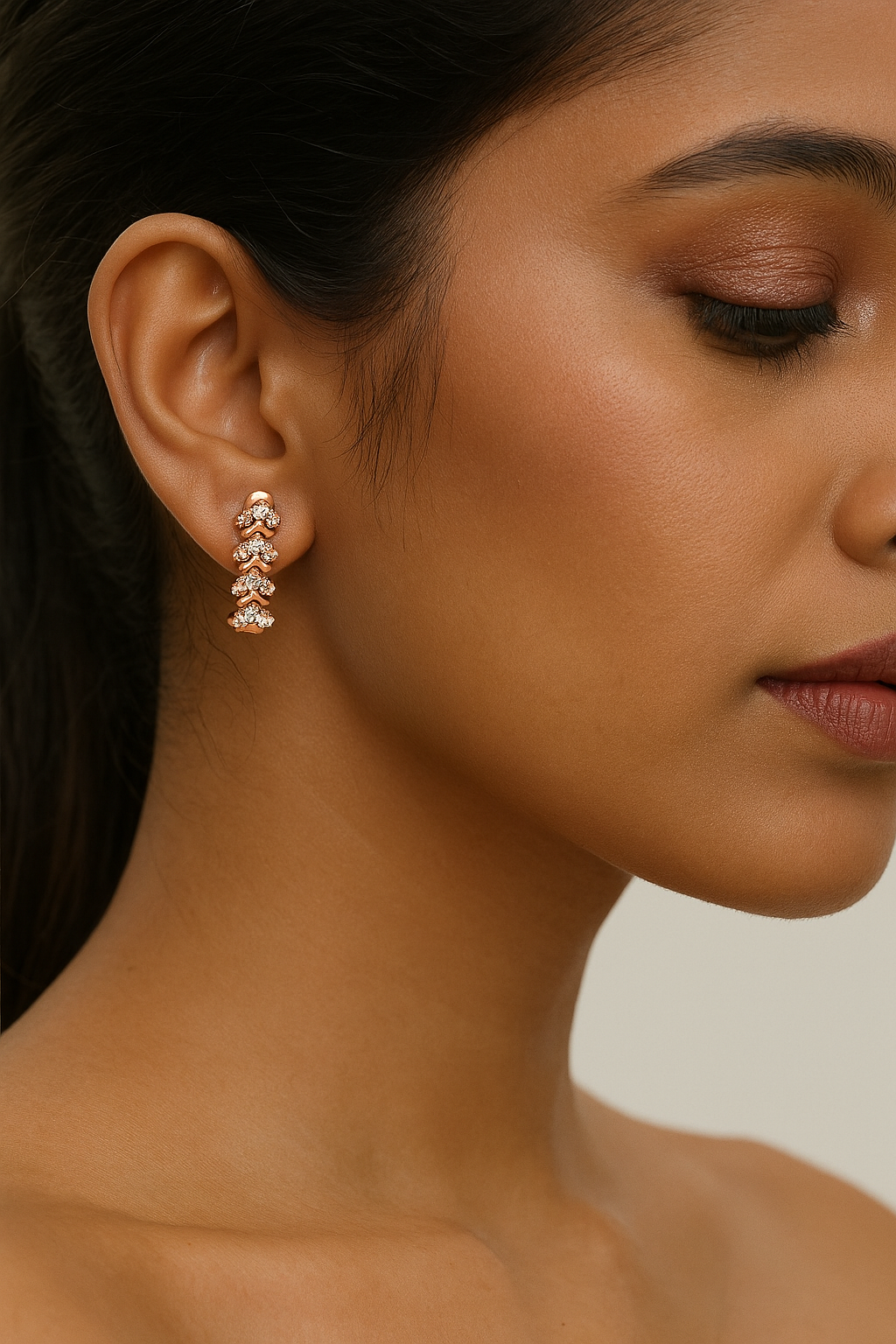 V-Sparkle diamond Hoops