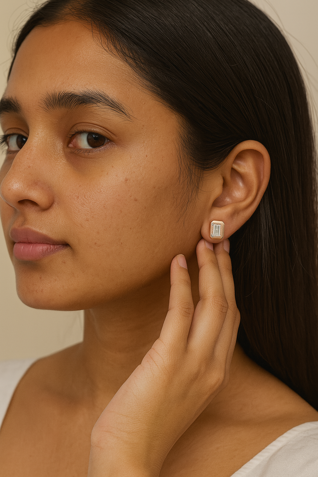 Emerald Edge Diamond Studs