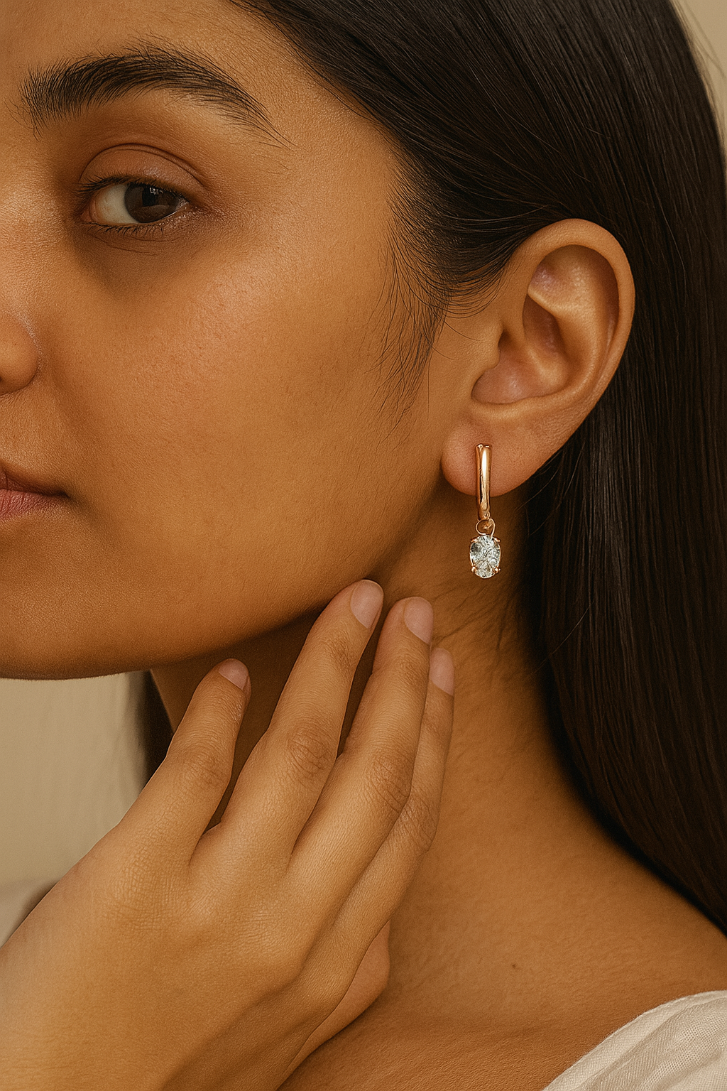 Suspended Brilliance Diamond Drop Earrings