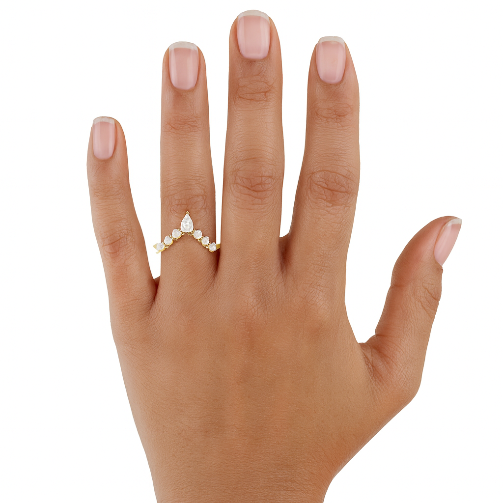 Pear Embrace Wedding Band