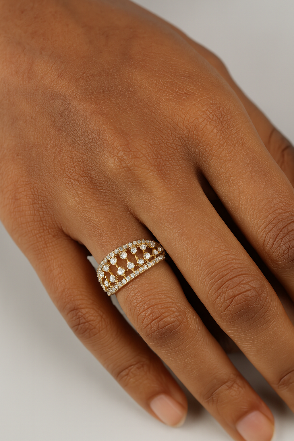 Luxury Tiered Diamond Anniversary Band