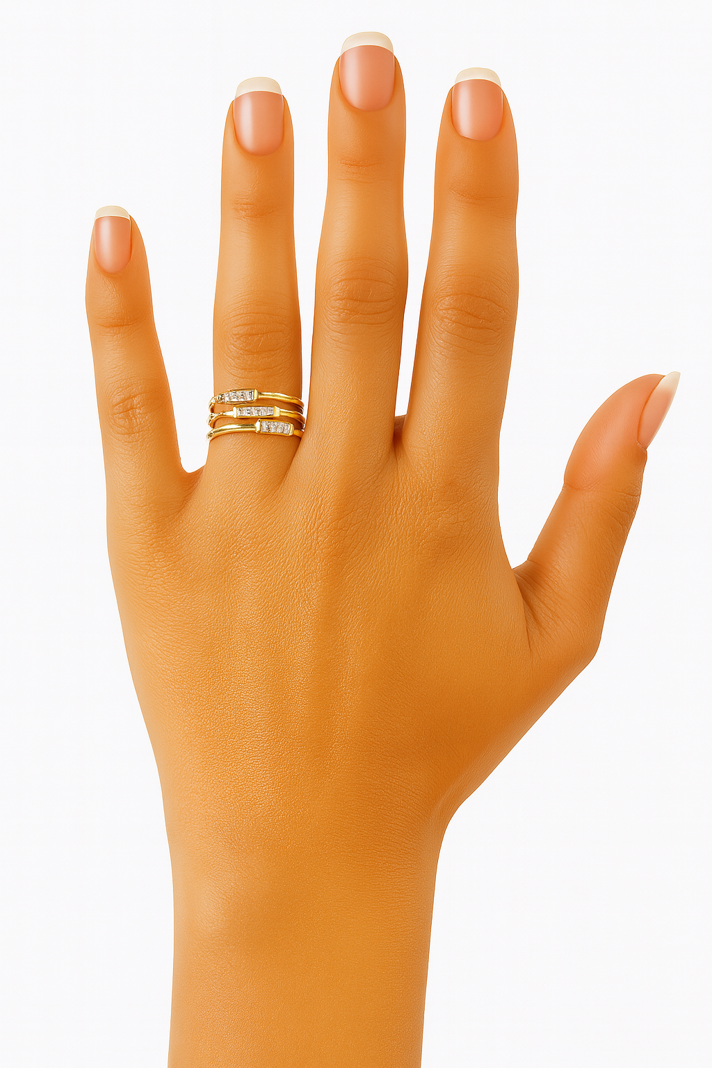 Triple Row Diamond Ring