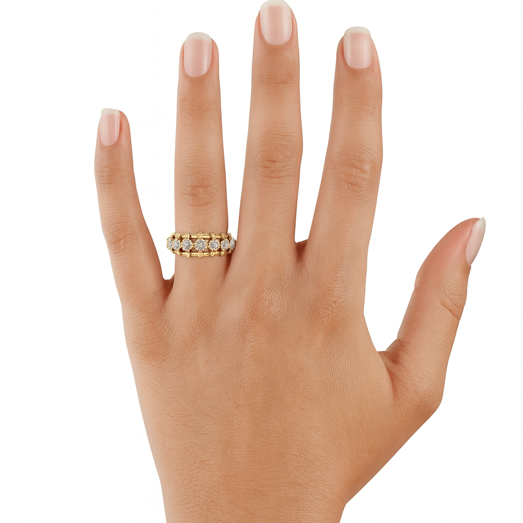 Modern Frame Diamond Ring