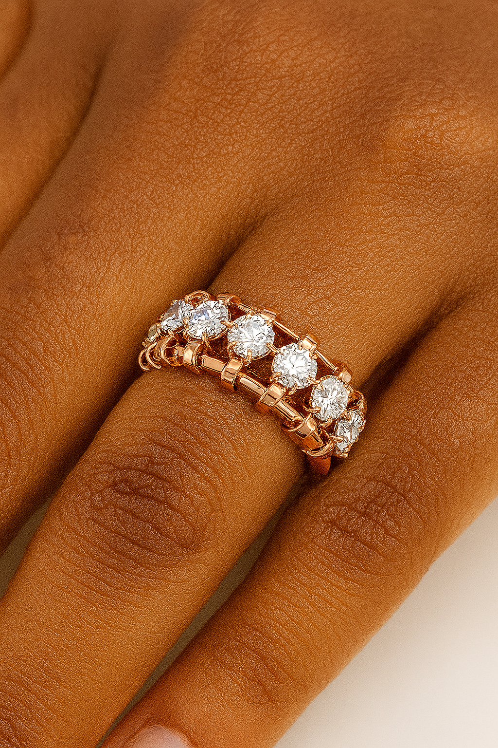 Modern Frame Diamond Ring